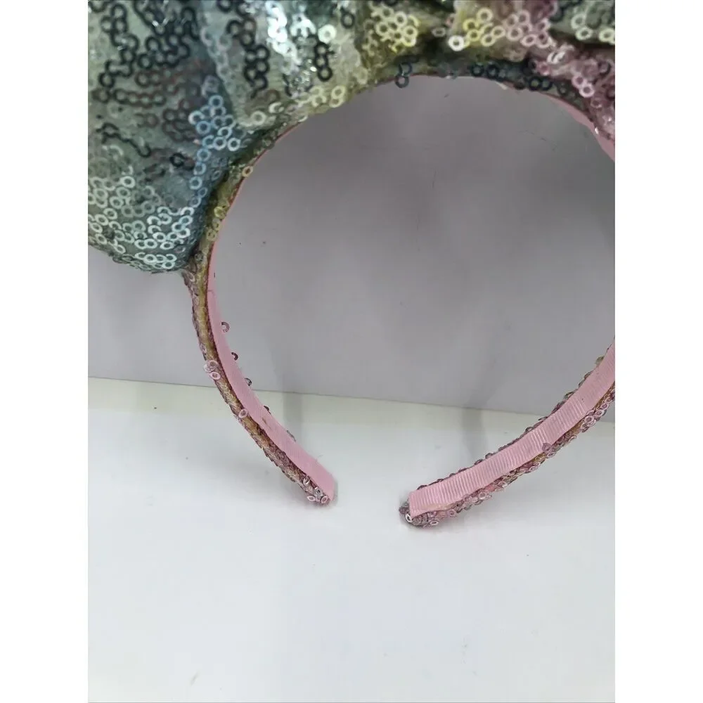 Disney Parks Unicorn Minnie Mouse Ears Headband-pastel Sequin Bow Horn